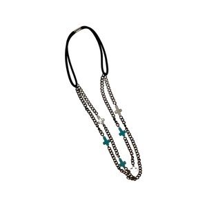 Urban Outfitter Cross and Chain Headband/Necklace